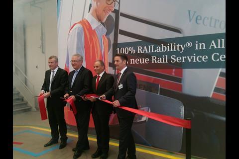 Siemens officially opened a locomotive service centre at its München-Allach plant on October 1.